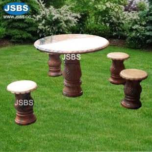  Carved Stone Dining Table Set, JS-T033